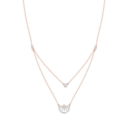 Multi Layered Sparkling Diamond Lariat Necklace