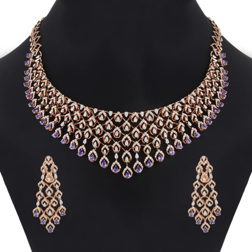 Glistening Radiance Diamond Necklace Set