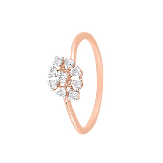 Delicate Rose Gold Leaf Design Ring