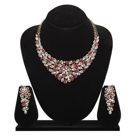 Opulent Sparkle Diamond Necklace Set