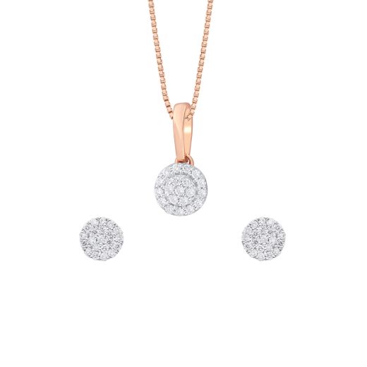 Minimal Diamond Cluster Pendant Set