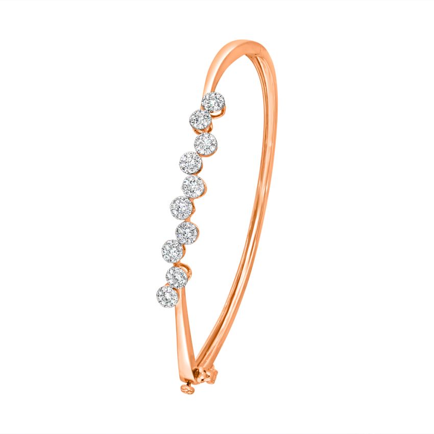 Buy 14KT Delicate Rose Gold and Diamond Bracelet Online | ORRA