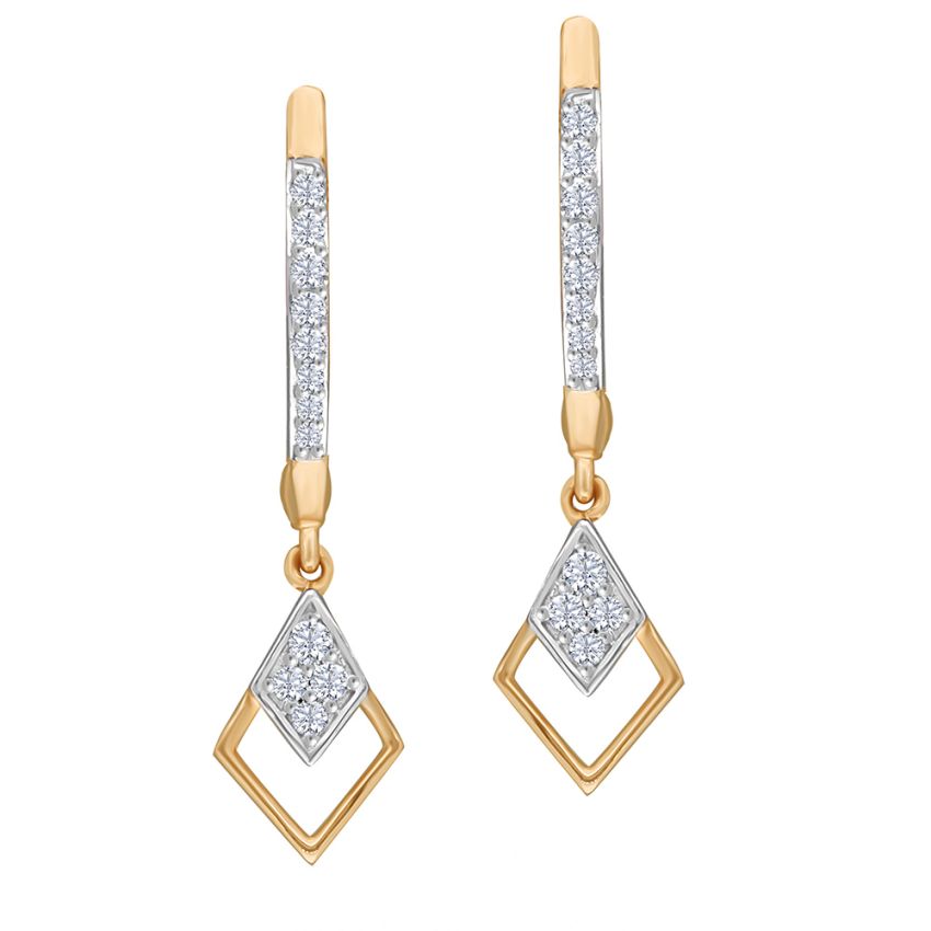 Gold Tone Textured Delicate Geometric Party Half Hoop Fashion Drop Earrings  For Women  Girls