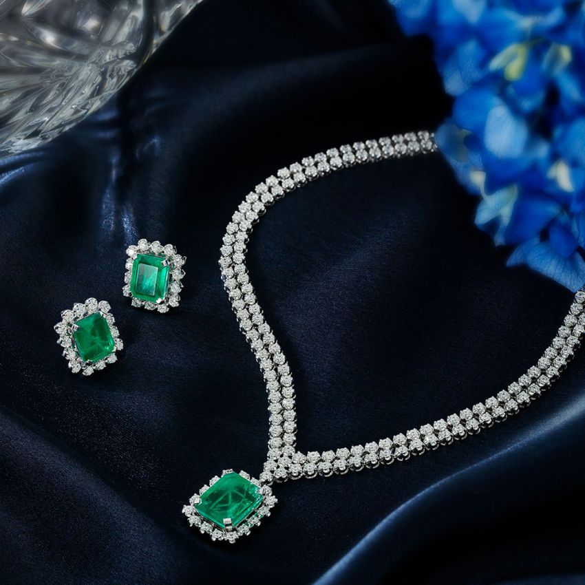 Gemstone pendant set store