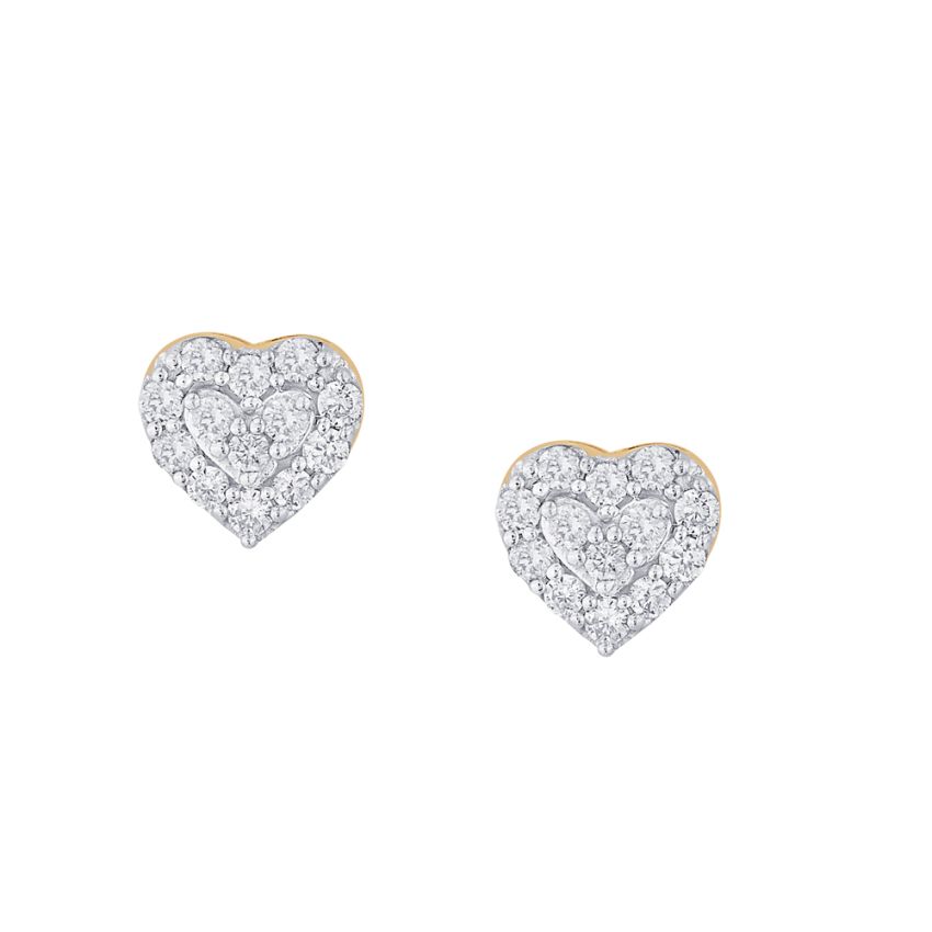 Buy Heart Shaped Diamond Earrings Online  ORRA