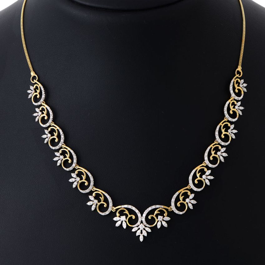 Buy Floral Diamond Necklace Online
