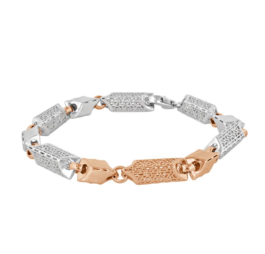 Buy Versatile Diamond and Platinum Men's Bracelet Online | ORRA