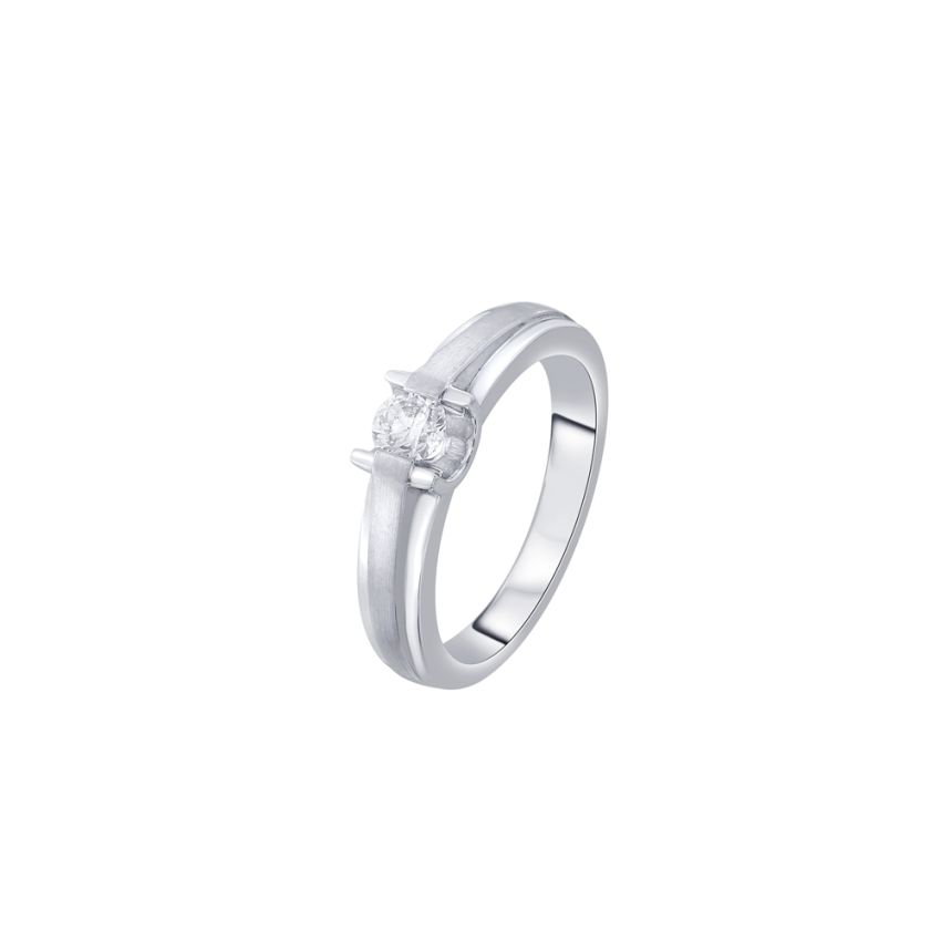 Elegant Platinum Studded Diamond Ring