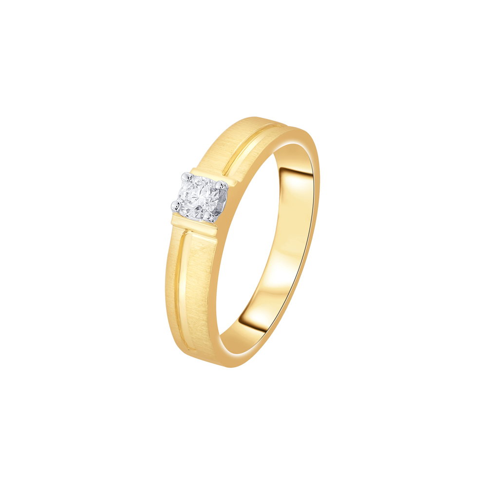 Alluring Multifinish Gold Finger Ring for Men