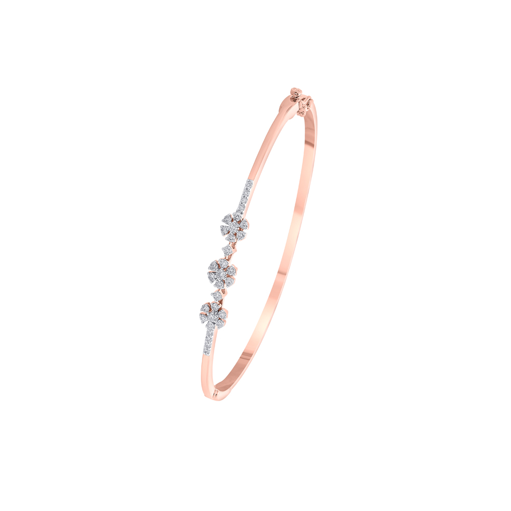 ORRA Diamond Jewellery - Mirror your inner glow with this dainty Diamond  Bracelet that is embedded with a floral cluster of diamonds. Grace and  elegance is now at your fingertips. Shop now