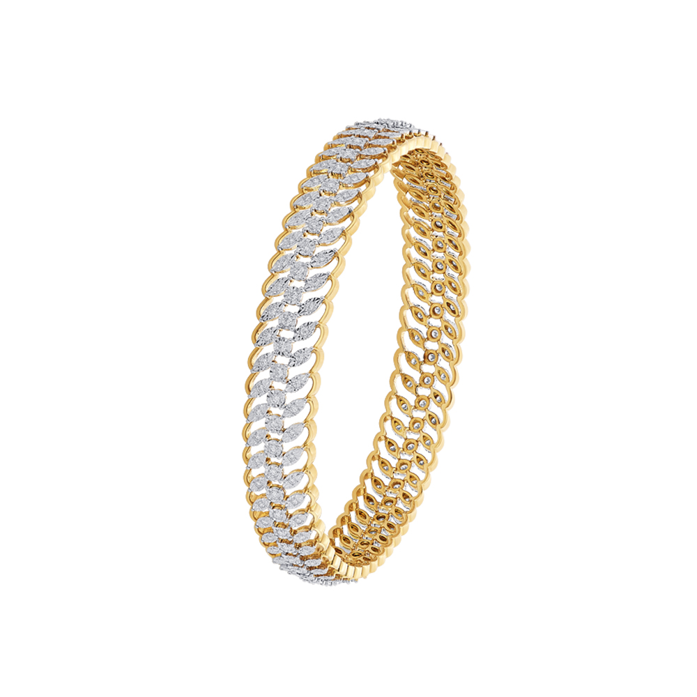 Buy Spangled 14KT Rose Gold and Diamond Bracelet Online | ORRA
