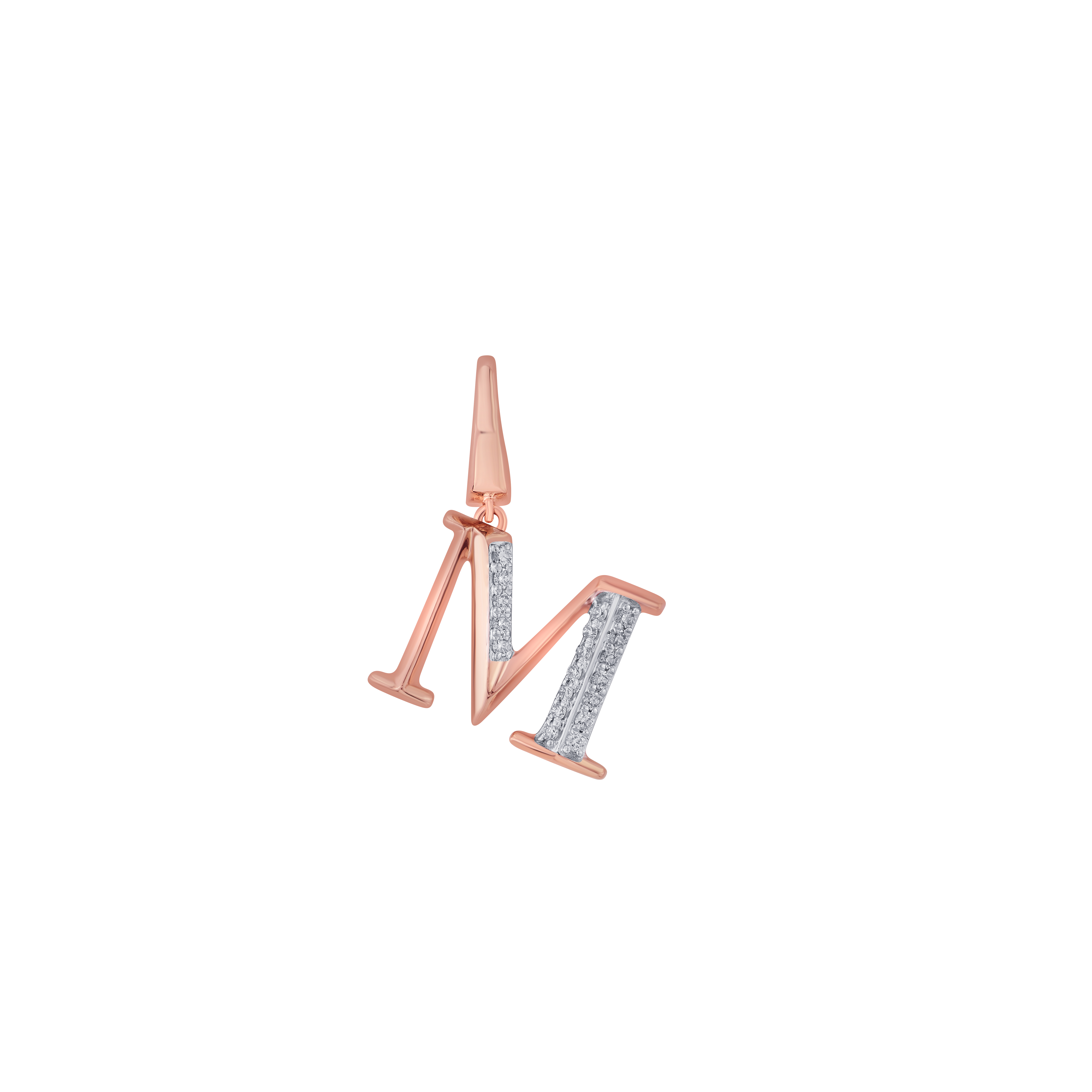 Rose gold store letter m