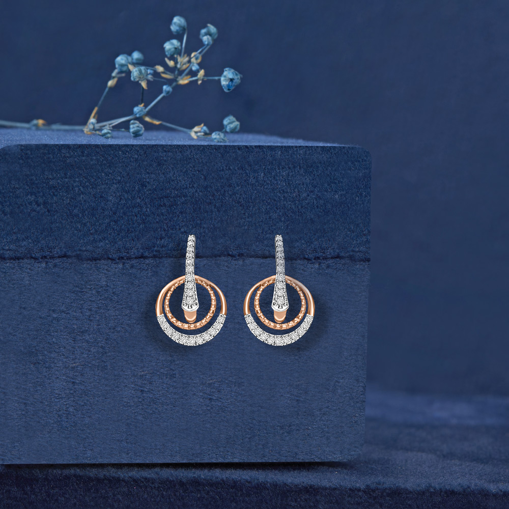 Buy Simple Geometric Diamond Earrings OER23J05 D400X0C Online at ORRA