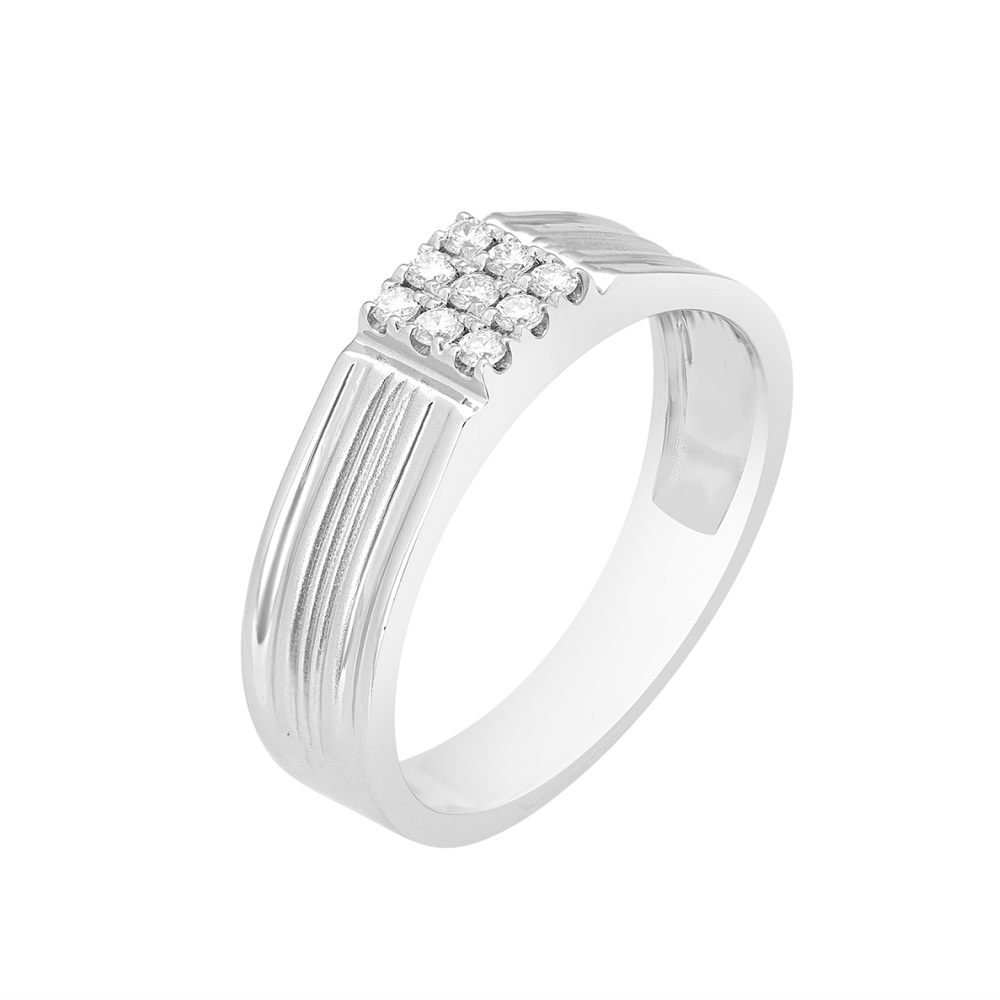 Buy Square Diamond Ring for Men in Platinum PMR22048 Online at ORRA
